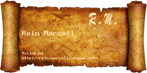 Rein Marcell névjegykártya